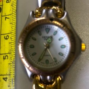 Vintage Geneva Classic Like New, Brush Silver/Gold Tone Wristwatch